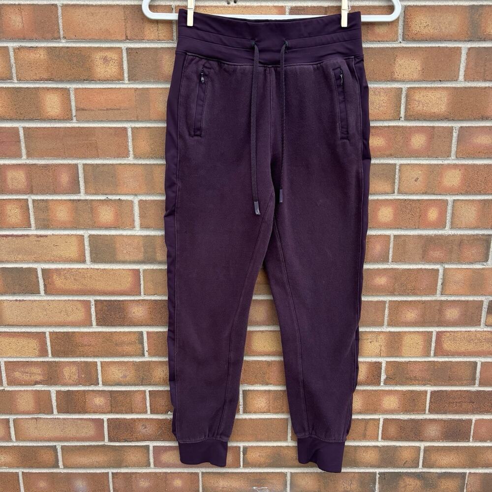 Lululemon Get Going Jogger Pants Black Cherry Purple Size 2 Flaws